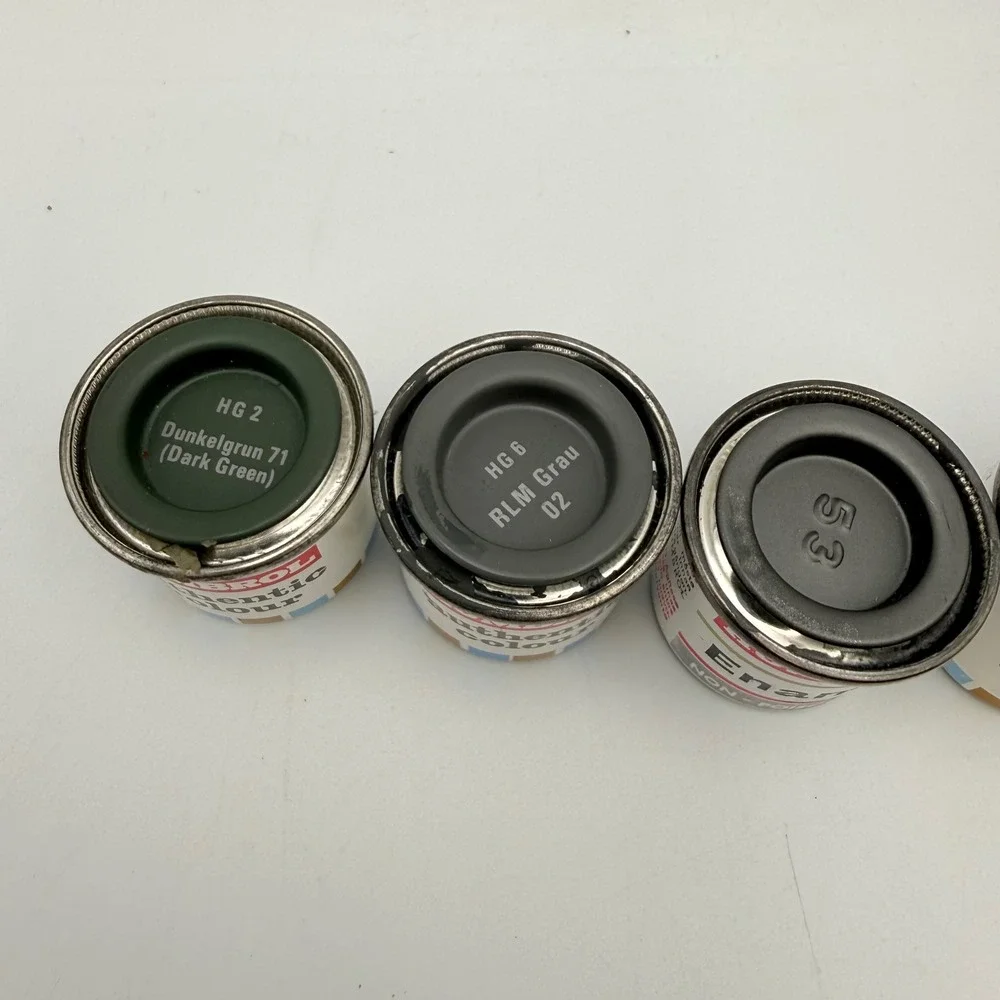 Humbrol Authentic Colour Enamel Paint Tins Lot of 7 German Military Colors Mixed